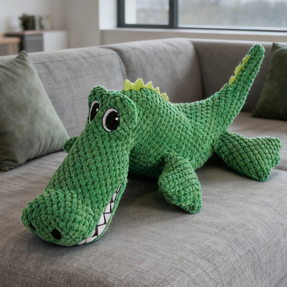 Plush Squeaky Dog Toy – Dinosaur Interactive Chew Toy for Dogs