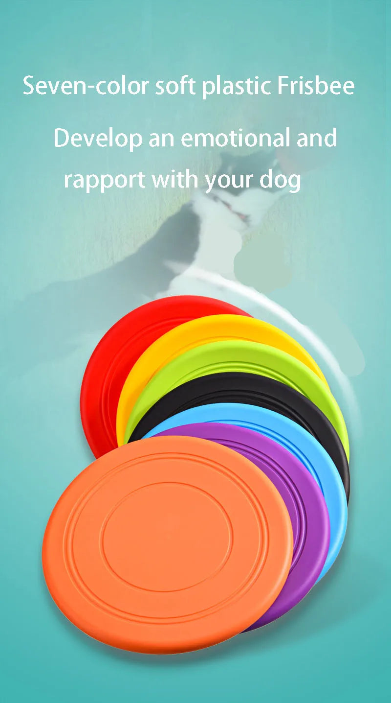 Flying Disc Dog Toy – Silicone Interactive Fetch Disc