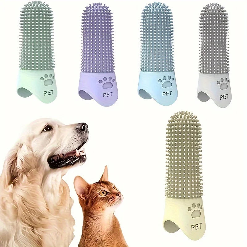 360° Silicone Dog Toothbrush – for Dogs & Cats