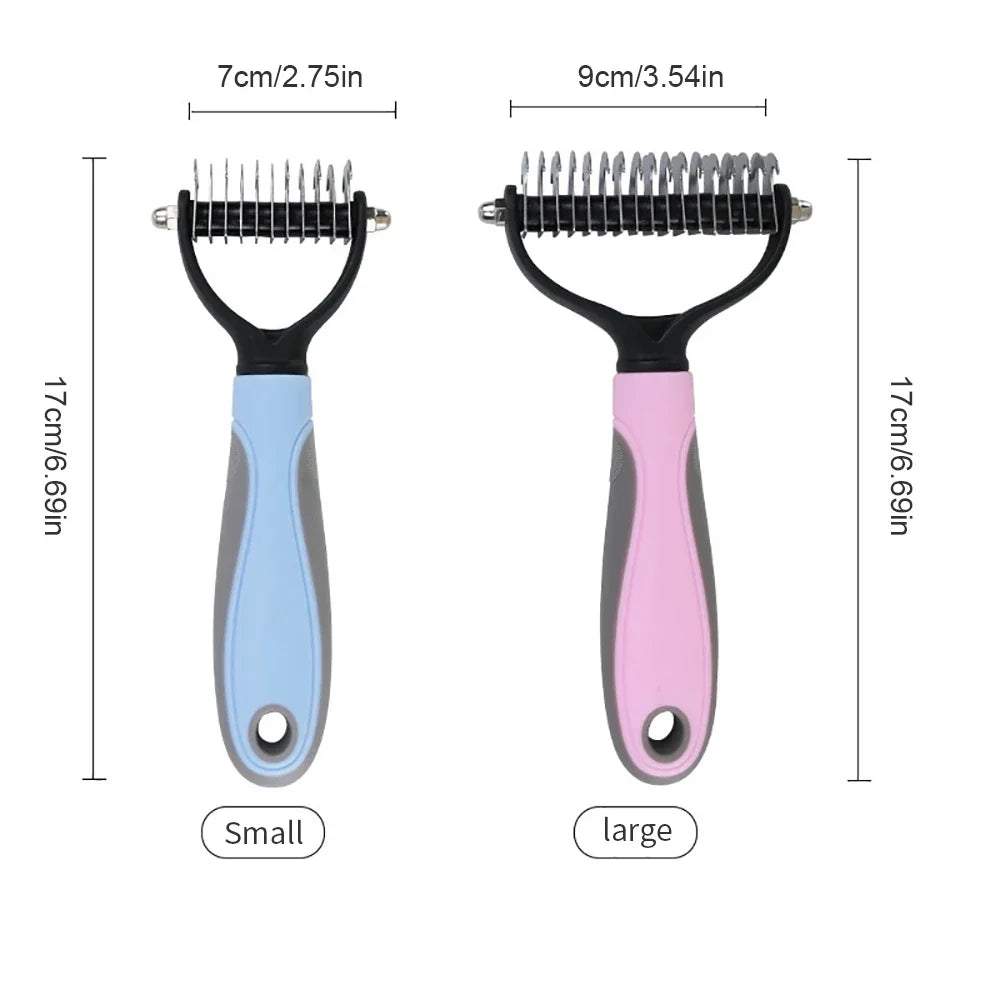 Cat Hair Removal Brush – Double-Sided Pet Grooming Comb