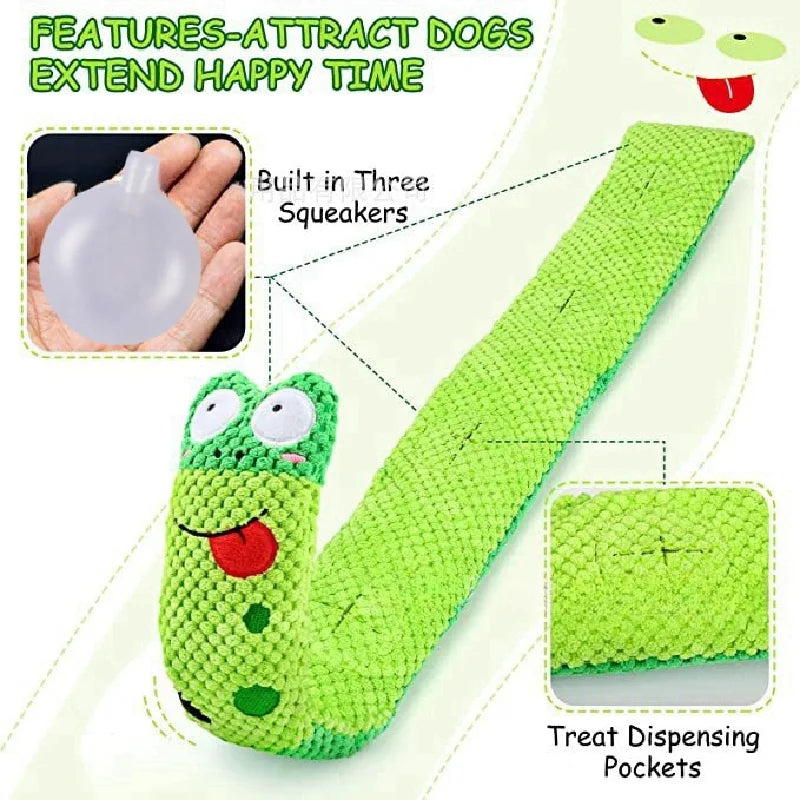 Interactive Dog Puzzle Toy – Plush Squeaky Food Feeder for Dogs