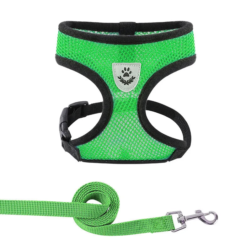Puppy Harness, Soft Reflective Adjustable Harness with Leash