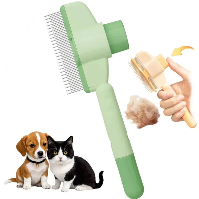 Self Cleaning Pet Hair Brush – Cat & Dog Grooming Comb
