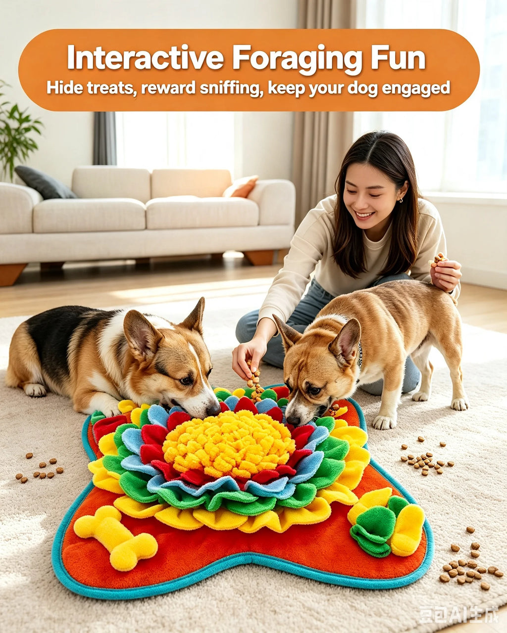 Dog Snuffle Mat – Interactive Foraging & Slow Feeder Toy