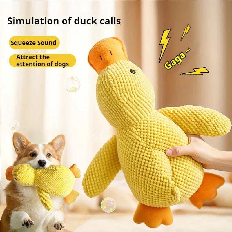 Plush Dog Toy – Squeaky Duck Chew Toy for Dogs