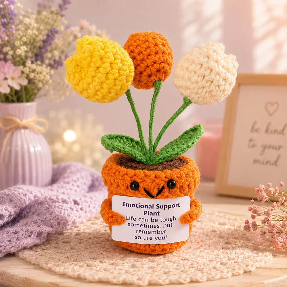 Crochet Plush Pocket Hug Doll, Handmade Mini Plush Gift