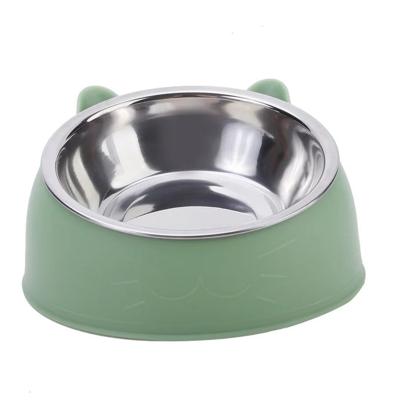 Elevated Cat Bowl – Inclined Stainless Steel Feeding Bowl