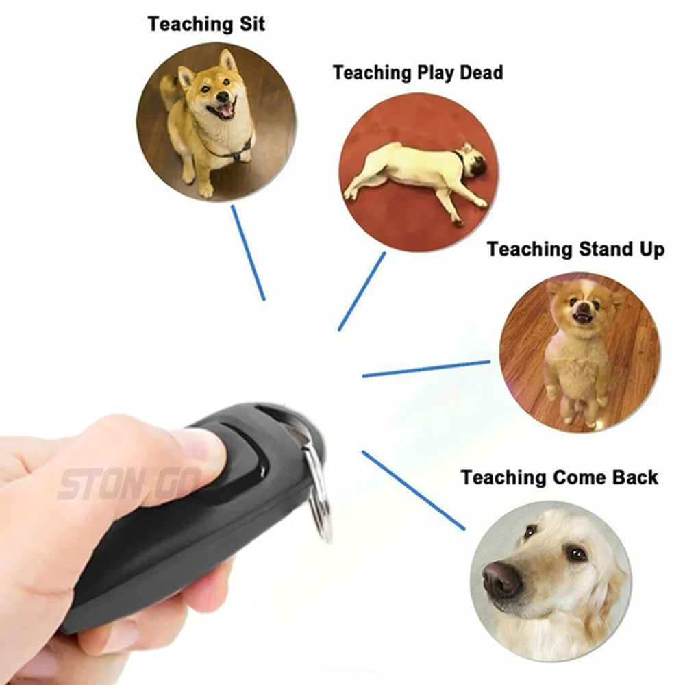 Dog Training Clicker Whistle, 2-in-1 Pet Training Tool