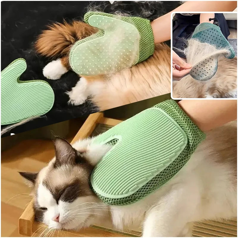 Pet Grooming Glove – Hair Removal & Massage Brush
