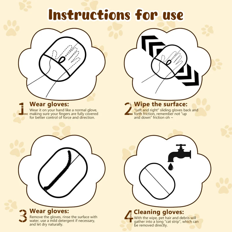 Pet Hair Remover Glove – Reusable Dog & Cat Grooming Tool