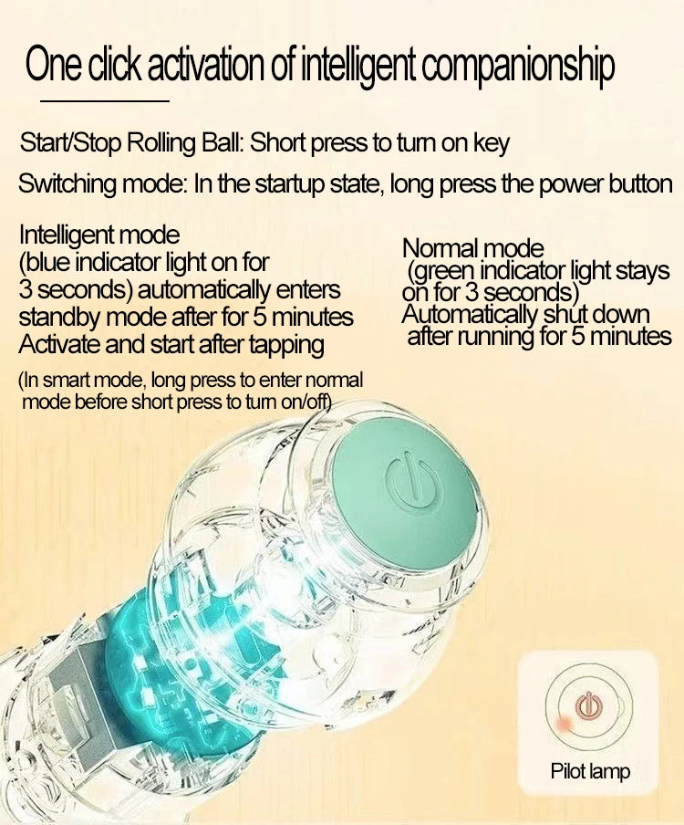 Automatic Cat Toy Rolling Ball Interactive Indoor Cat Toy