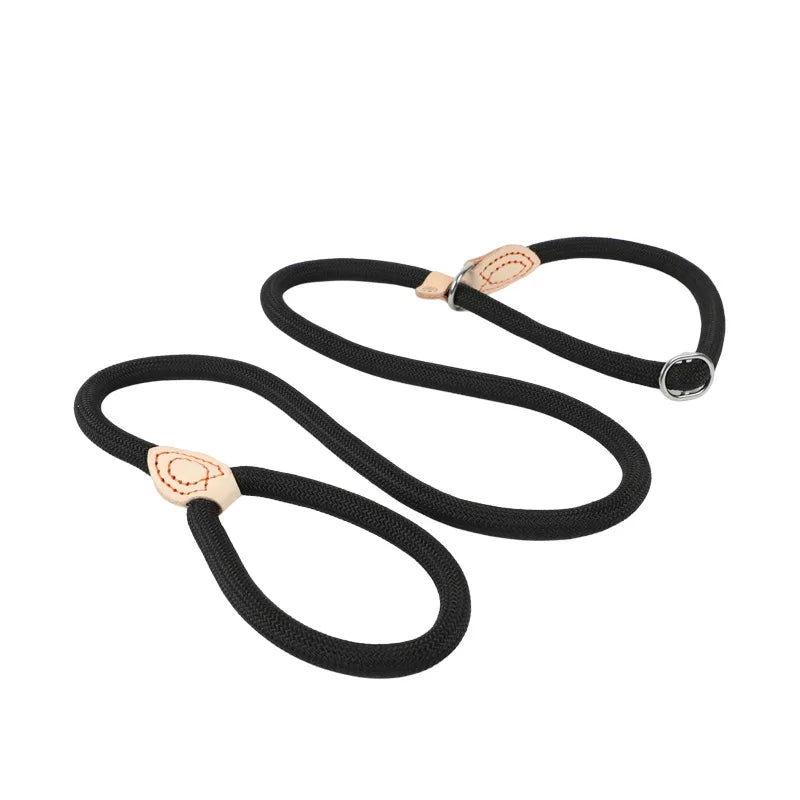 Slip Lead Dog Leash – Adjustable Braided Rope for Large Dogs
