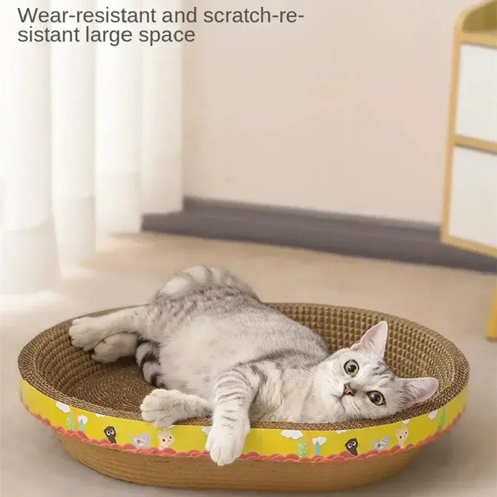 Cardboard Cat Scratcher – Corrugated Scratching Board & Lounger