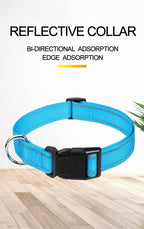 Reflective Dog Collar Adjustable Nylon Safety Collar for Small & Medium Dogs