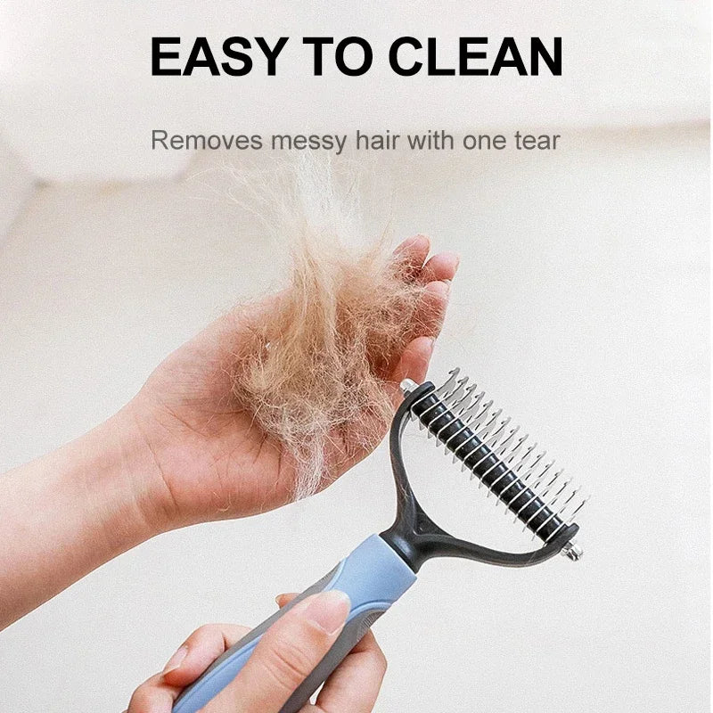 Cat Hair Removal Brush – Double-Sided Pet Grooming Comb