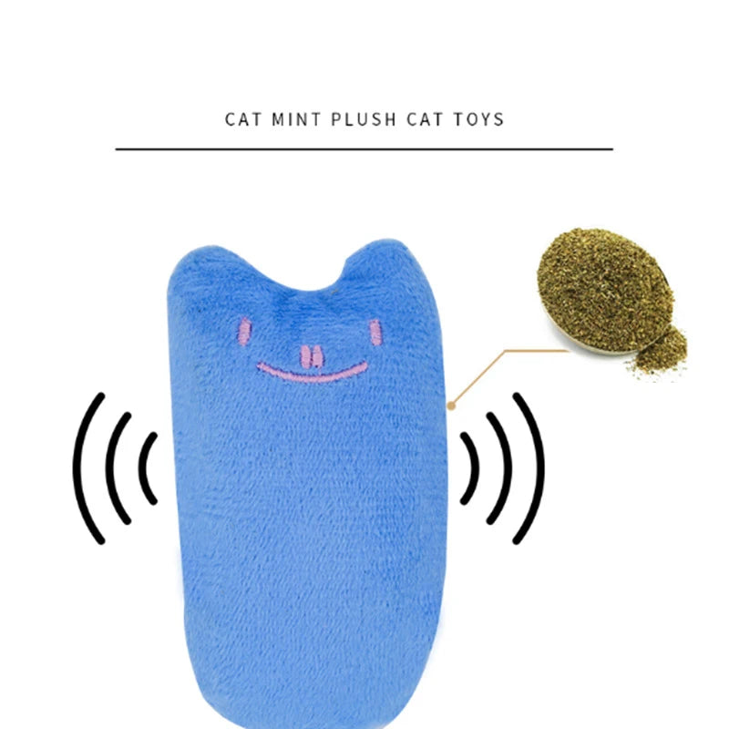 Catnip Plush Toy – Mini Squeaky Chew Toy for Cats