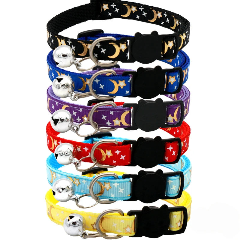 Adjustable Cat Collar with Bell – Breakaway Reflective Kitten Collar