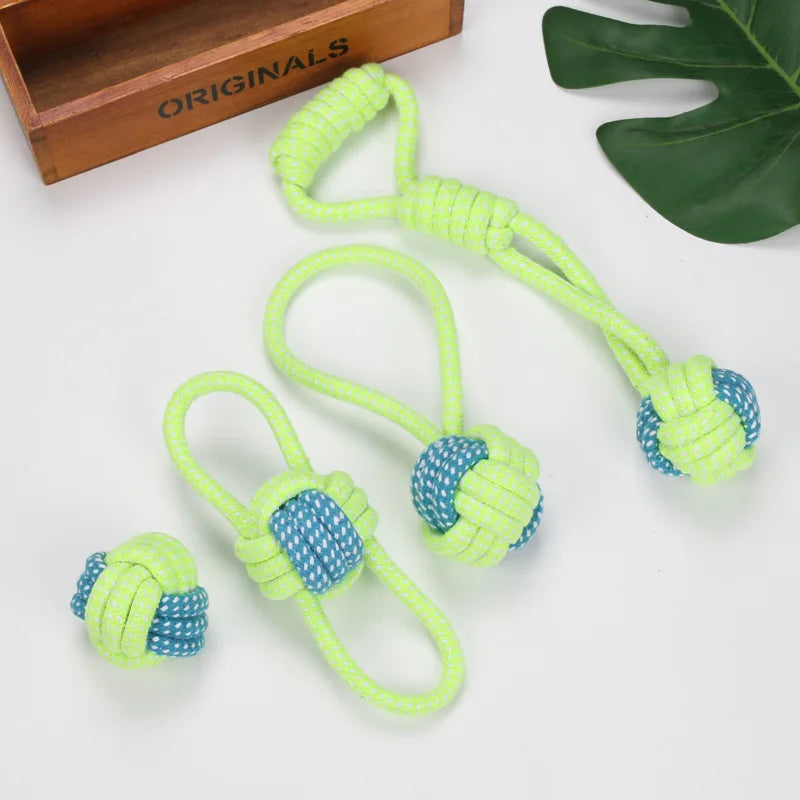 Rope Dog Toy, Cotton Chew & Interactive Dental Cleaning Toy