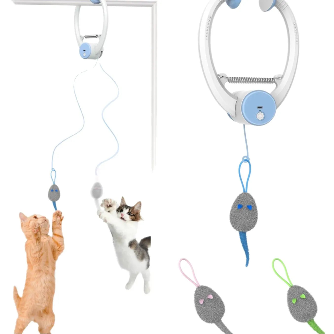 Automatic Interactive Cat Toy – Rechargeable Fluttering Feather Wand