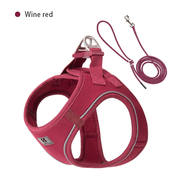 Dog Harness and Leash Set – Adjustable Reflective Puppy Harness