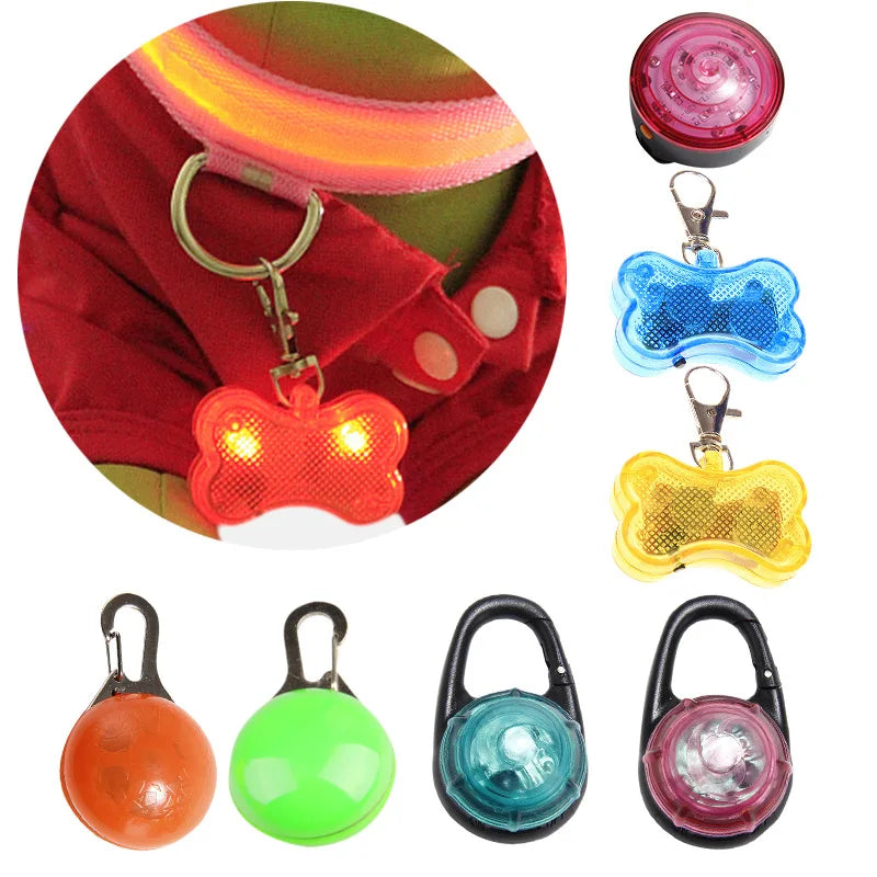 LED Dog Collar Light, Glow Pet Safety Pendant for Night Walks