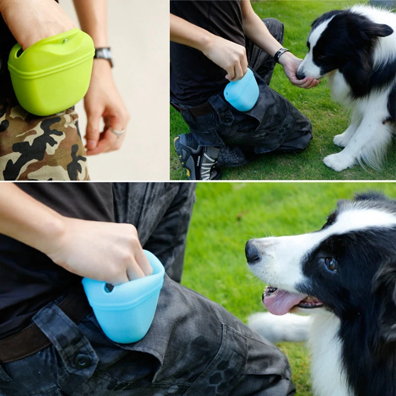 Dog Treat Pouch – Portable Training Bag With Belt Clip