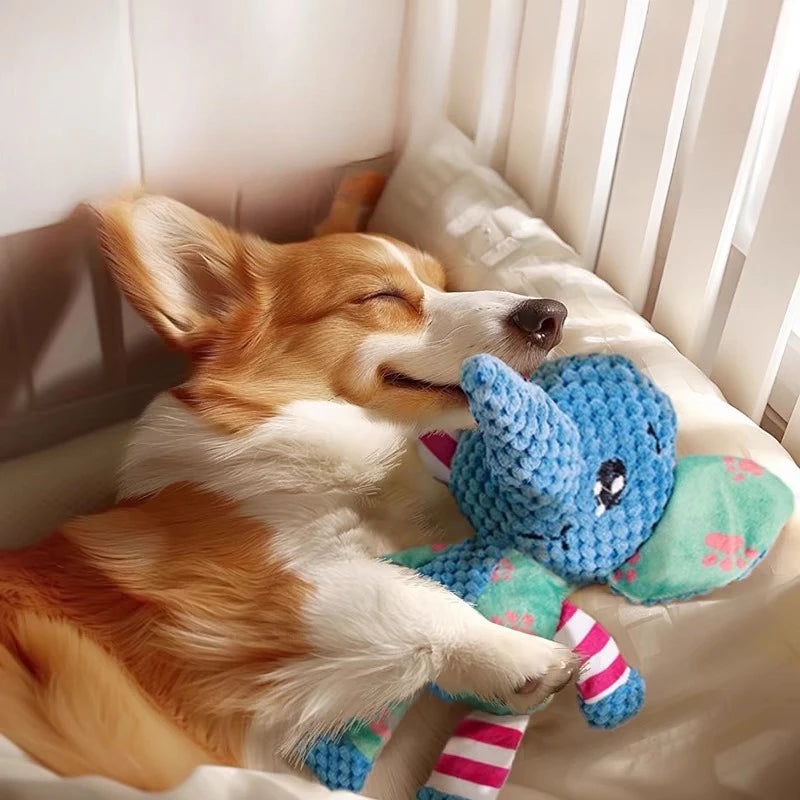 Plush Dog Toy – 27cm Squeaky Interactive Chew Toy