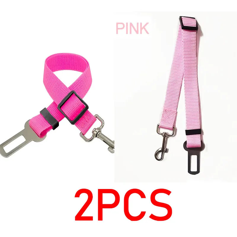 Dog Car Seat Belt – Adjustable Nylon Vehicle Safety Harness