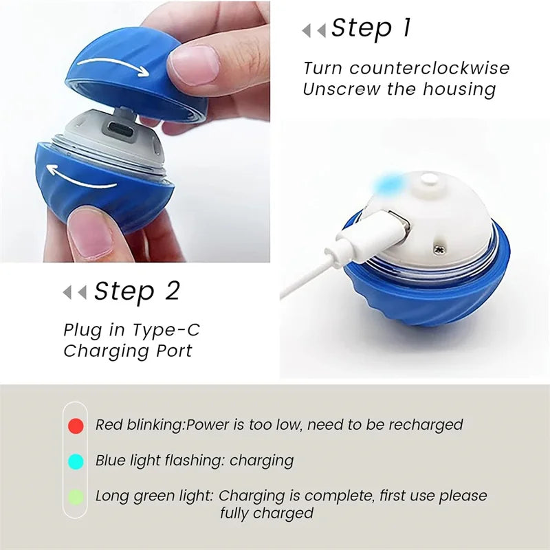 Interactive Dog Toy Automatic Moving Bouncing Ball USB-C