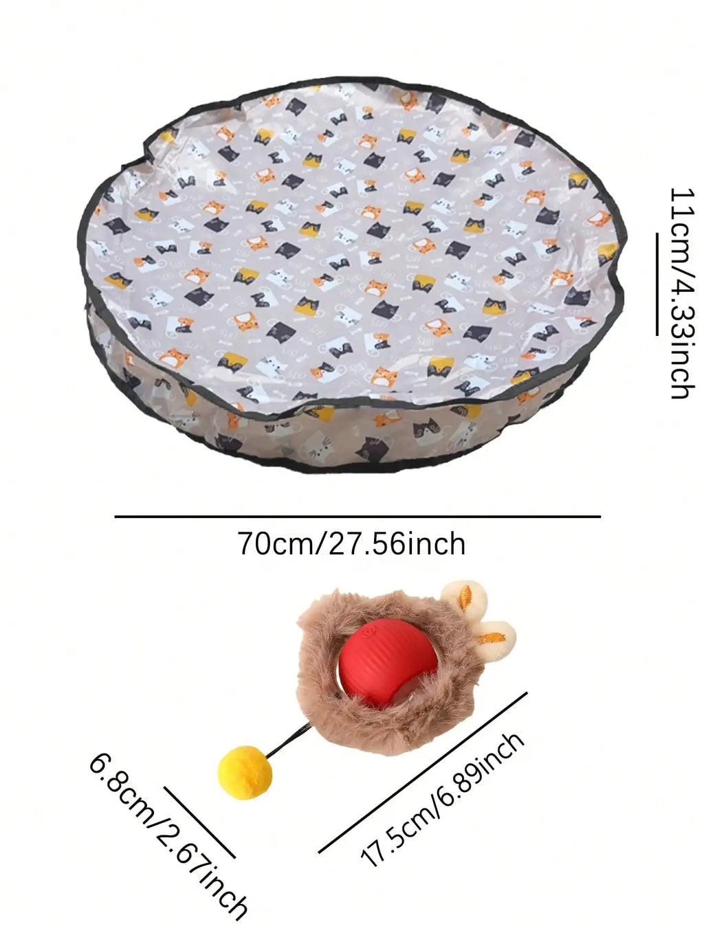 Electric Cat Ball Toy – Light Up USB Rechargeable Hunting Toy