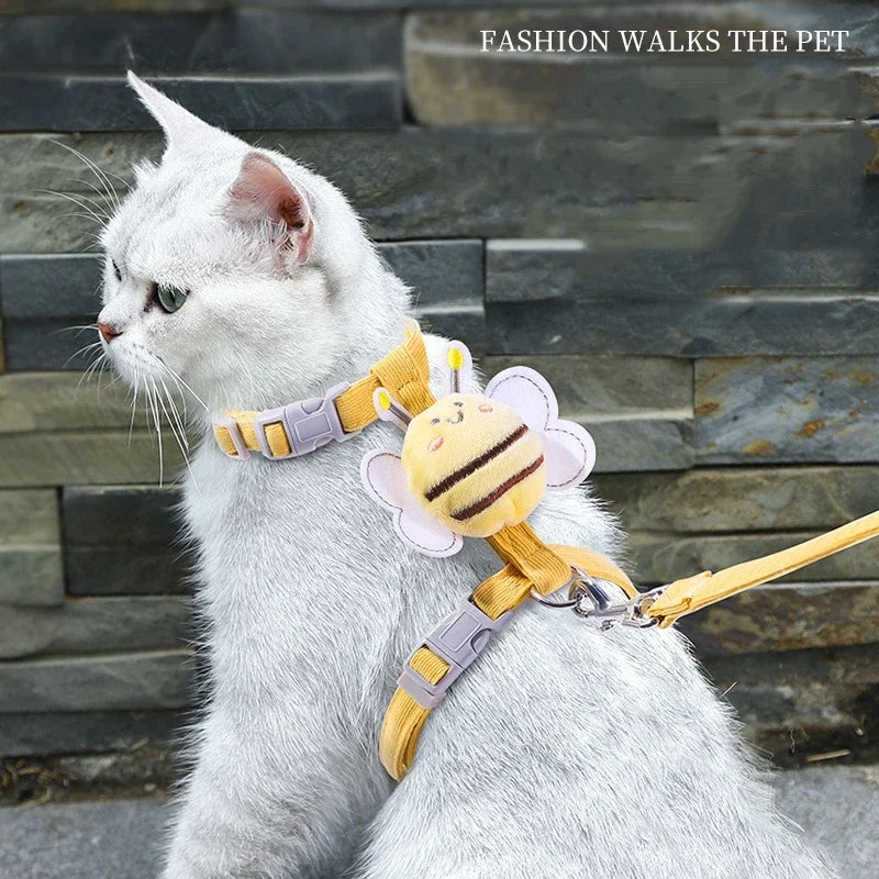 Cat Harness and Leash Set, Adjustable Walking Vest for Cats