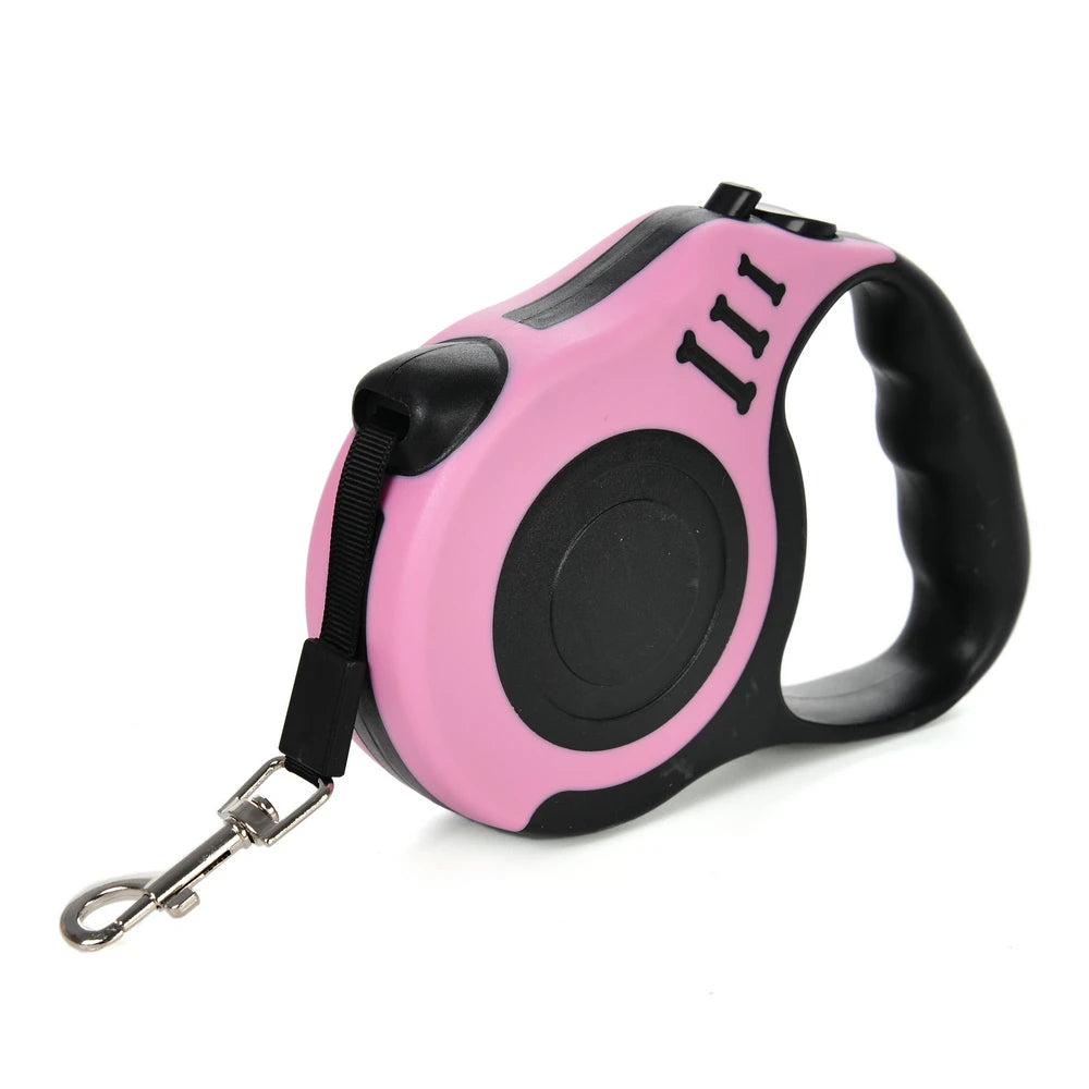 Retractable Dog Leash – 3m & 5m Automatic Nylon Lead