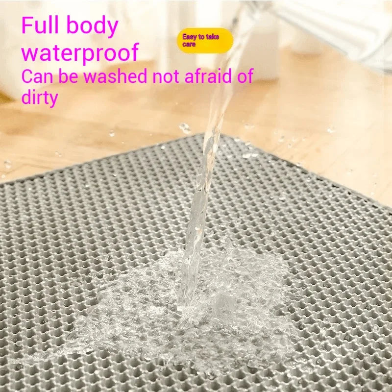 Cat Litter Mat – Washable Waterproof Double Layer EVA Pad