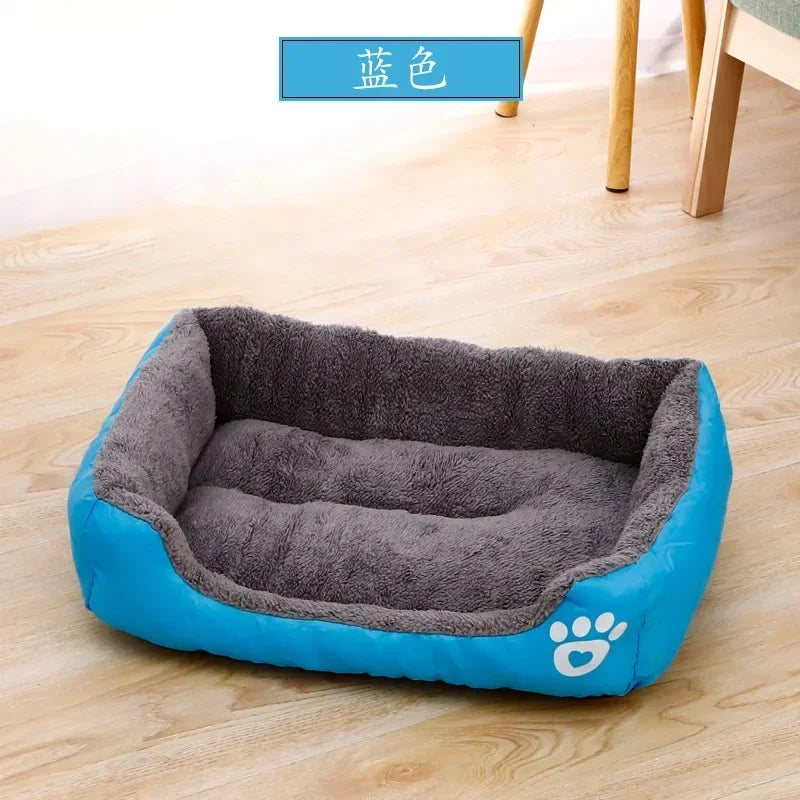 Large Dog Bed – Warm Square Pet Nest for Dogs & Cats