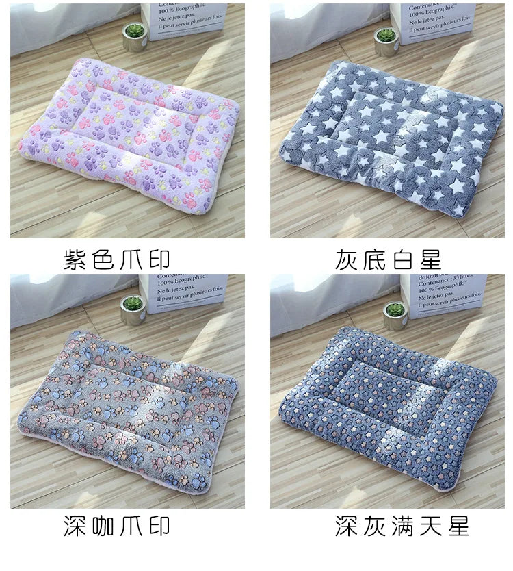 Cat Bed Mat – Double-Sided Plush Washable Bed for Cats & Small Dogs