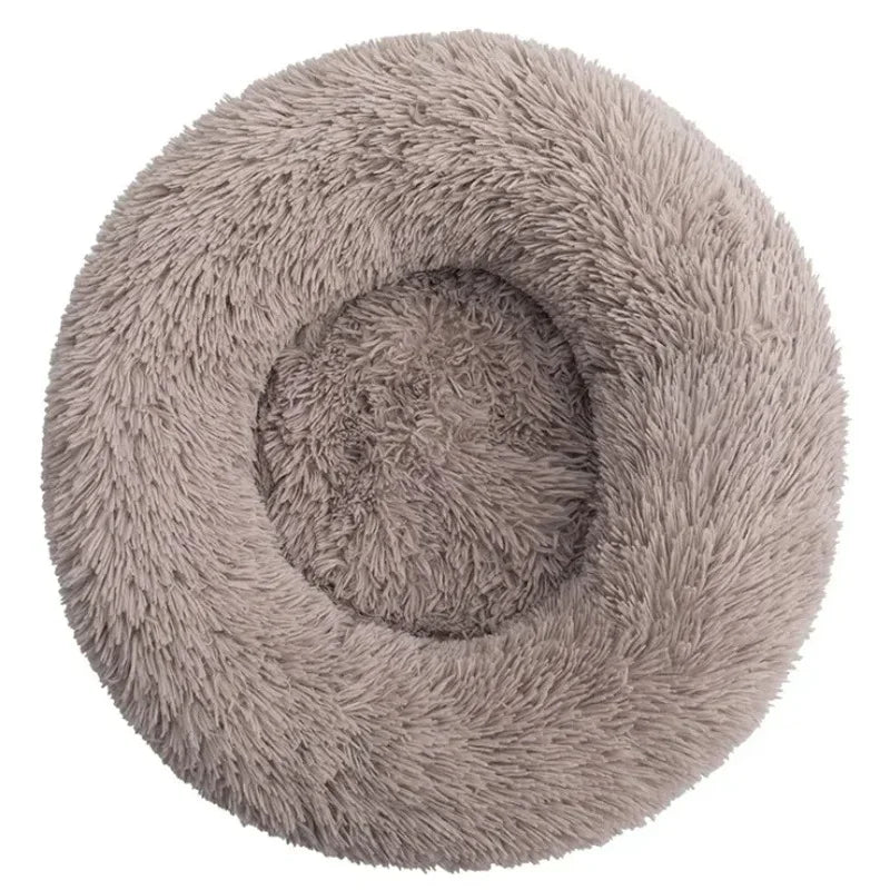 Plush Dog Bed Round Soft Calming Bed for Small Large Dogs & Cats