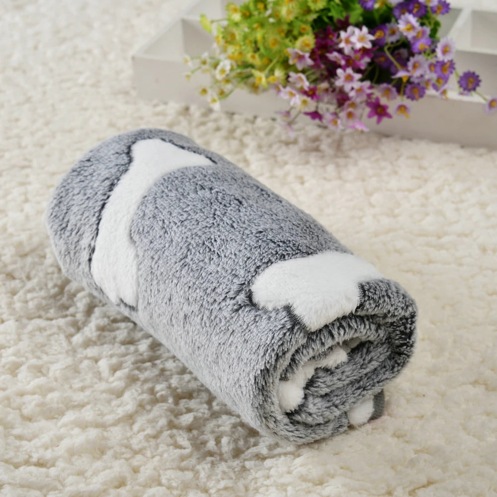 Dog Bed Mat – Soft Warm Coral Fleece Pet Sleeping & Travel Mat