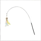 Interactive Cat Toy with Feather Wand & Rotating Base for Indoor Cats