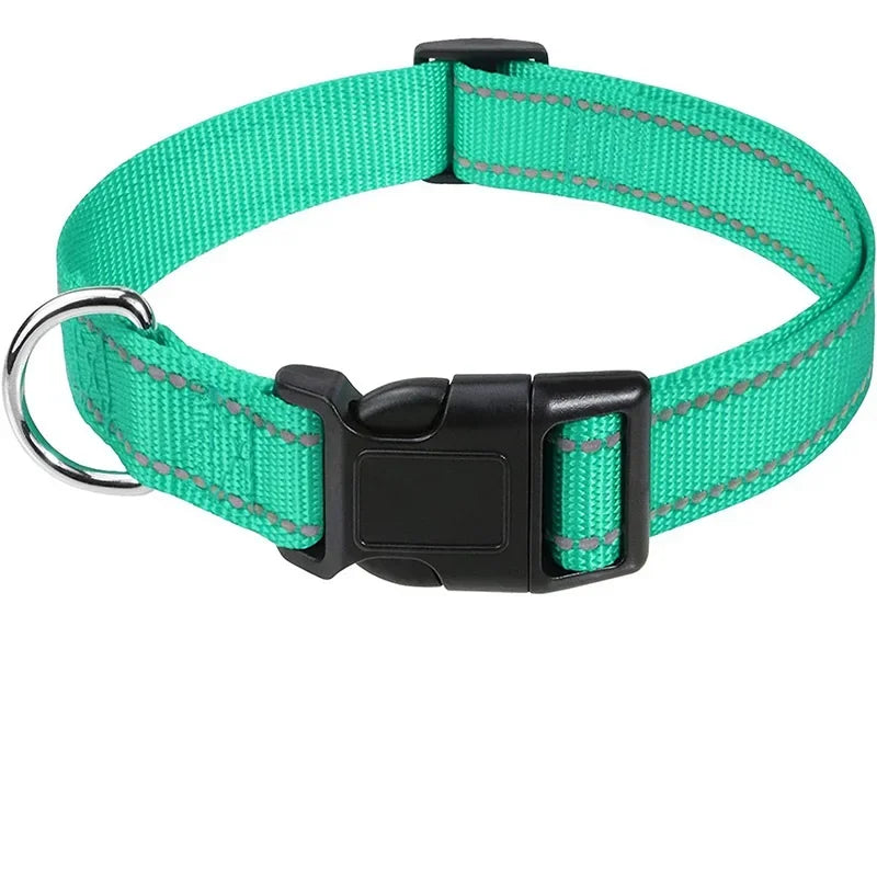 Reflective Dog Collar, Adjustable Nylon Safety Collar for Small Dogs