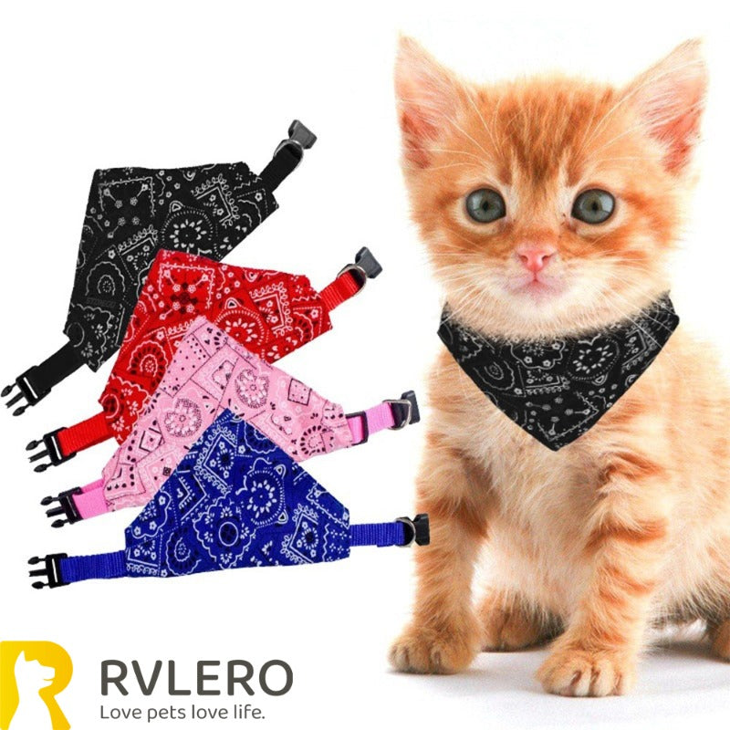 Pet Bandana – Adjustable Triangle Scarf for Dogs & Cats
