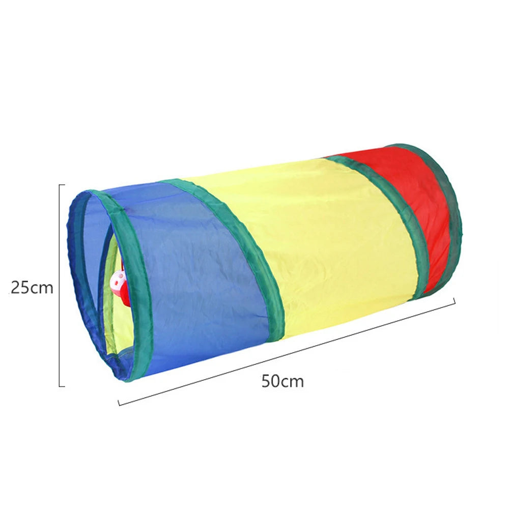 Cat Tunnel Foldable Interactive Play Tunnel for Indoor Cats & Kittens