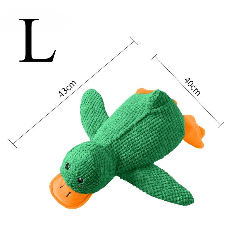 Plush Dog Toy Duck Squeaky Chew Toy for Small & Large Dogs