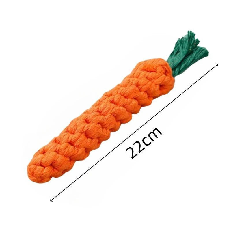 Dog Rope Toy – Carrot Shape Cotton Chew Toy