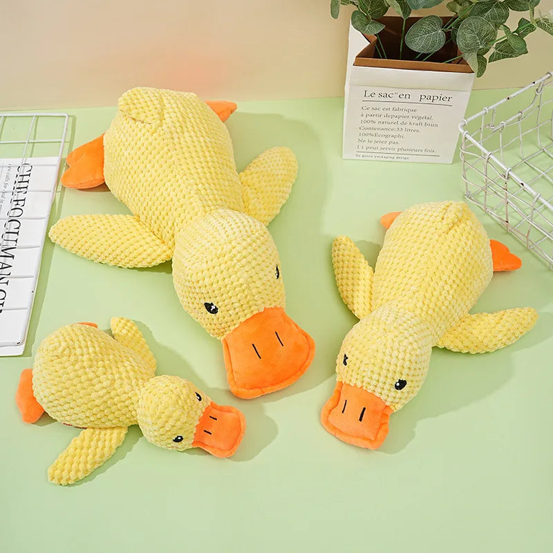 Plush Dog Toy – Squeaky Duck Chew Toy for Dogs