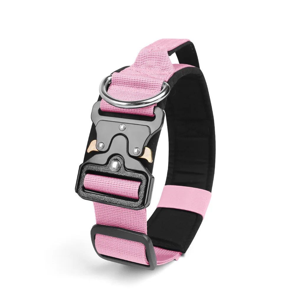 Tactical Dog Collar for Medium & Large Dogs, Padded Adjustable