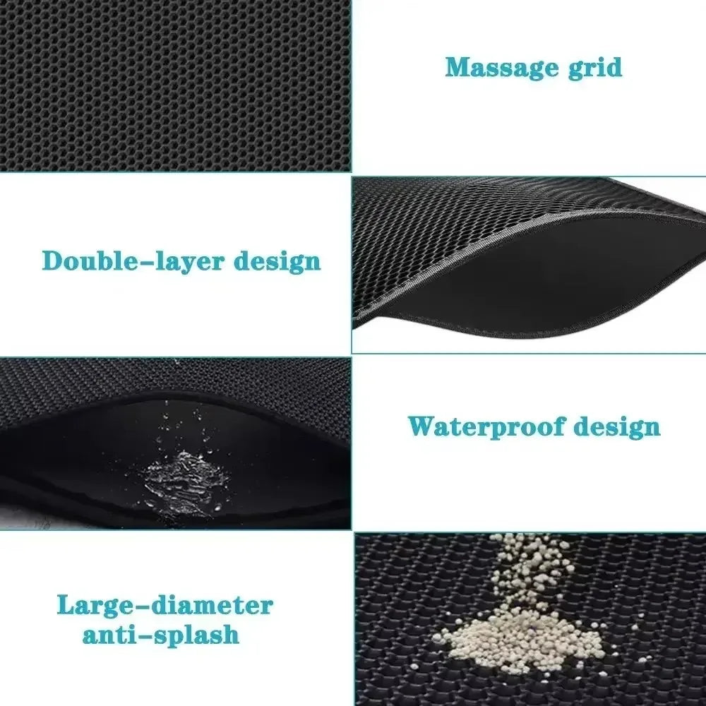 Cat Litter Mat – Double Layer Waterproof Non Slip Pad