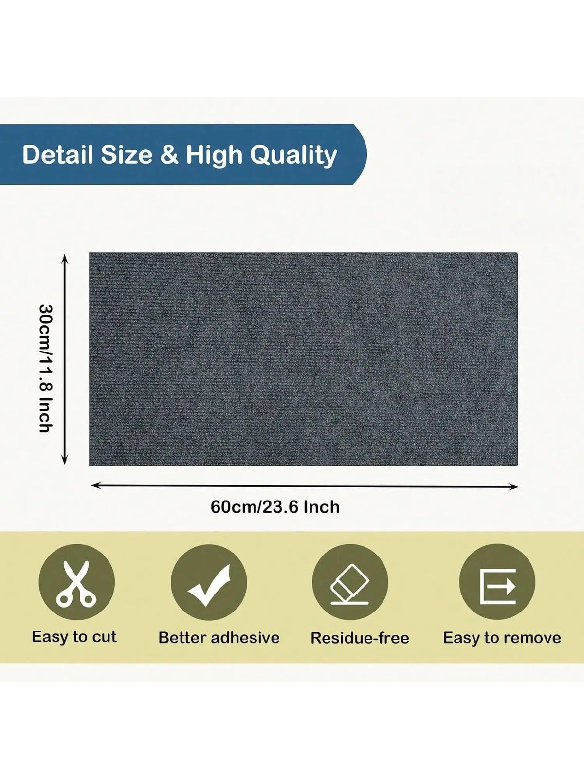 Cat Scratching Pad – Self-Adhesive Trimmable Mat for Furniture