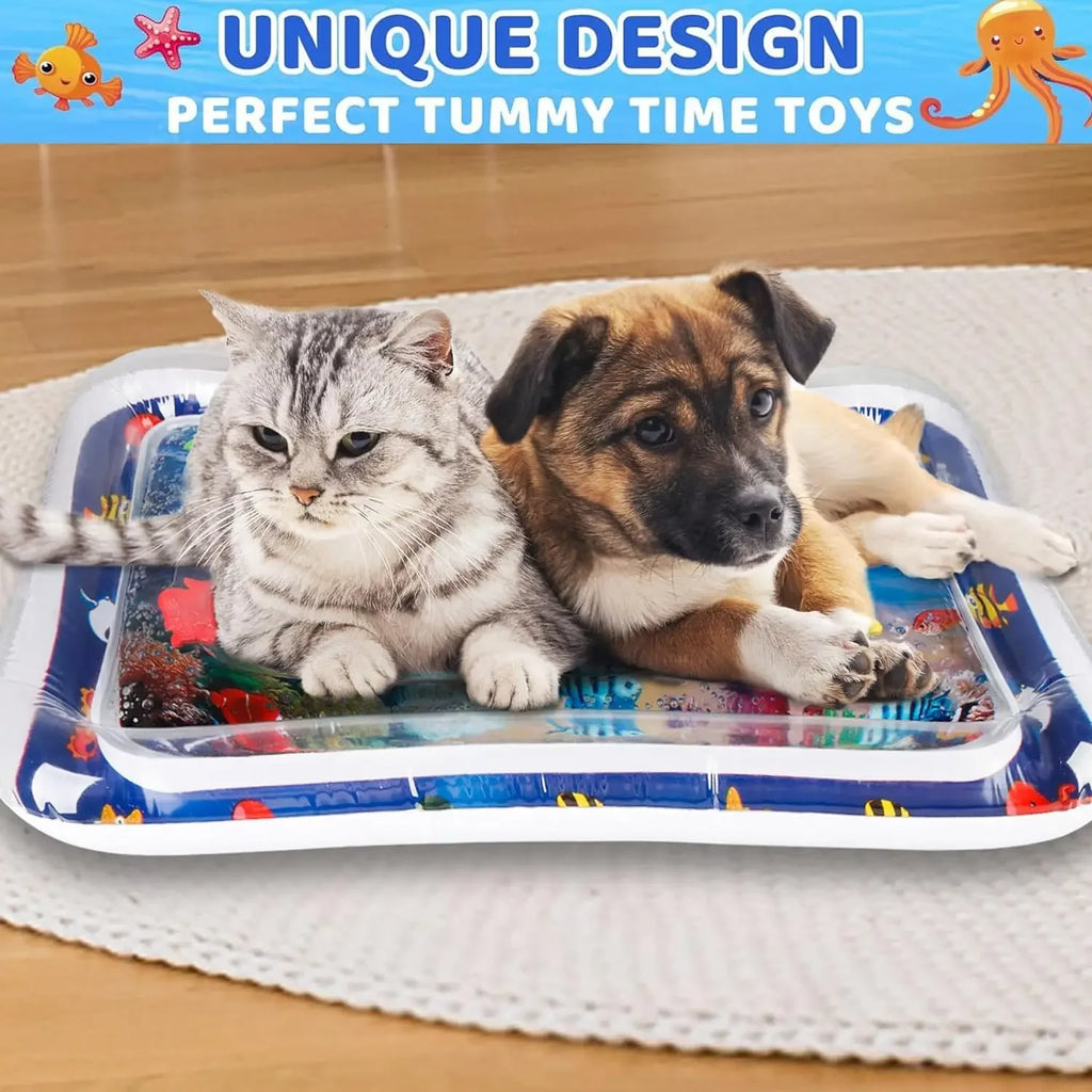 Pet Water Sensory Play Mat – Inflatable Ocean Playmat