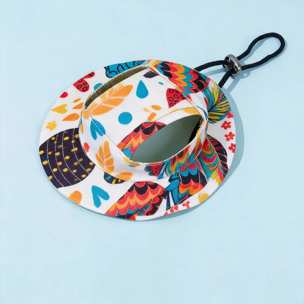 Dog Sun Hat Adjustable Bucket Hat for Summer Outdoor Walks