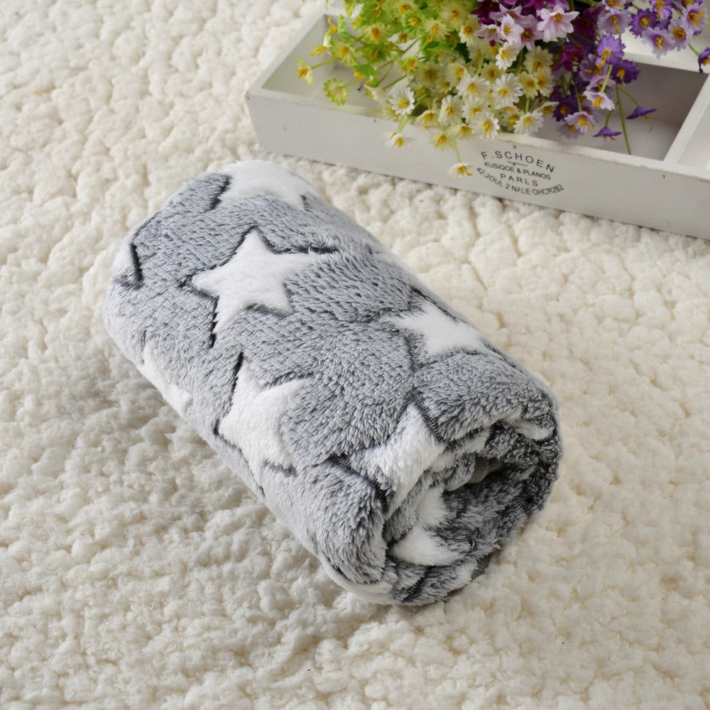 Dog Bed Mat – Soft Warm Coral Fleece Pet Sleeping & Travel Mat